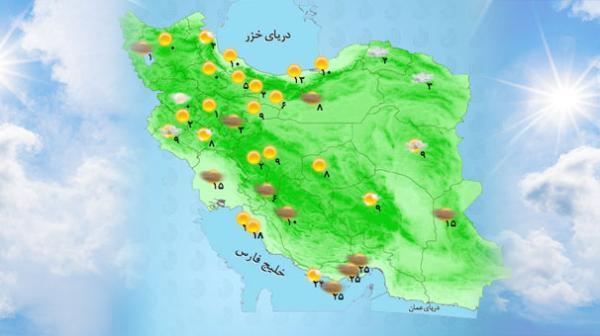 جوی آرام و بدون بارندگی در اغلب نقاط کشور، بازگشت آلودگی به شهر های بزرگ
