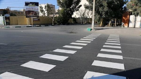 خط کشی معبر 153 مدرسه در منطقه ها مختلف قم